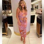 House Of CB  'Kasia' Purple Swirl Cutout Midi Dress NWOT size S‎ Photo 4