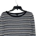Talbots  Sweater Size Small White‎ Navy Blue Striped 100% Linen Knit Womens Photo 1