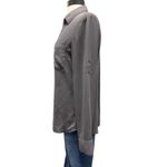 EXPRESS  Charcoal Button Down Sheer Shirt Size Medium‎ Y2K Edgy Glam Monochrome Photo 2