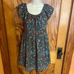 Xhilaration  Y2K Bright floral n paisley peasant dress Photo 7