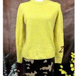 Zadig & Voltaire  Cashmere Sweater Yellow Burgundy Logo size M Photo 3