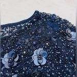 Anthropologie BHLDN Adrianna Papell Petaluma Sequin Dress Size 12 Navy NWT $250 Photo 3