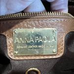 Anna Paola | Italian Leather Satchel w/ Crossbody & Scarf Brown Photo 5