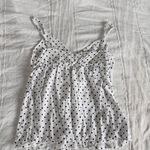 Brandy Melville black and white polka dot babydoll top Photo 2