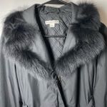 Pendleton | Lightweight Belted Puffer Jacket with Fox Fur Trim Photo 2