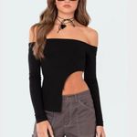 Edikted  Top Crop Off-Shoulder long sleeve black  Photo 0