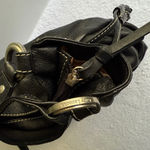 Guy Laroche Elegant Black Pebbled Leather Drawstring
Shoulder Tote Bag Photo 4