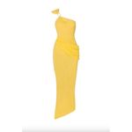 Baobab Lyn Knit One Shoulder Maxi Dress Carambolo Yellow Womens Size Medium Photo 10