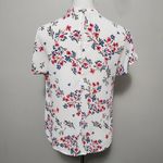 United Colors Of Benetton  Red & Blue Floral Blouse Size Small Photo 4