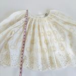 Madewell Floral Eyelet Embroidered Shirred Puff Sleeves Ivory Women’s Size XS Photo 5