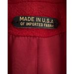 Nine West Womens Red Vintage Wool Single-Breasted Coat Classic Elegant Size XS S Photo 4