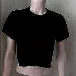 Cuts Clothing  Black Cropped Tee Small Photo 4