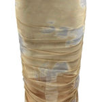 ZARA  Beige Khaki Tie Dye Tulle Ruched Draped Cinched Pencil Midi Skirt Size S Photo 0