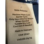 Talbots Women's Navy Blue Floral Half Sleeve Notch Neck Shirt Blouse Top Size XL Photo 3