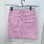 Bershka  NWOT SZ 4 Pink Denim Mini Skirt Photo 2