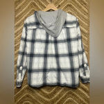 Eddie Bauer Women's Flannel Long Sleeve Hoodie Shirt, Grey, Size S Photo 1