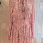 House of Harlow 1960 | Lavender Ruffle Paisley Mini Dress Purple Size M Photo 0