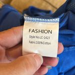 Matching Set Blue Cotton Flowy Tank Blousey Shorts New Size XS Photo 10