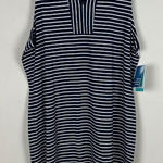 Coolibar Oceanside Tank Dress Womens XL Navy Blue Stripe Sleeveless UPF 50+ New Photo 0