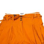 Eudon Choi Belted Wide Leg Pants Bright Orange Linen‎ Blend High Rise Women’s 2 Photo 12