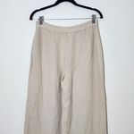 Three Dots 3 Dots Cream Linen Wide Leg Pants Size 4 Beige Linen Pants Photo 3