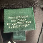 Ralph Lauren Black Dress Brown Leather Party Equestrian Old Money Classic Fall Photo 5