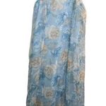 EXPRESS Vintage  Tricot Maxi Dress Light Blue Floral Photo 0
