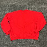 Ugly Christmas Sweater Sweatshirt Women’s XL Red Crew Faux Cross Stitch Design Photo 3