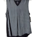 Worthington Women's Sleeveless Black and White Striped Top Sz M NWT Photo 0