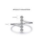 Boutique NEW Women's‎ Bezel Set Simulated Diamond Platinum-Plated S925 Band Ring, 6 Photo 9