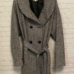 Loft Ann Taylor retro chic herringbone belted wool blend pea coat size Large Photo 8
