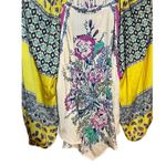 Free People Positano Printed Silky Mix Print Floral Off-Shoulder Boho Peasant Bl Photo 6