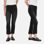 frame denim Frame Black Le Crop Mini Boot Preppy Quiet Luxury Coastal Step Hem Jeans 28 Photo 1