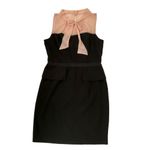 Nine & Co. Women Size 10 Bodycon Dress Black Pink Ribbon Bow 7-360 Photo 2