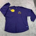 Disney NWT  Wish Spirit Jersey Women L Purple Glitter Star I'm a Star Movie Top Photo 0