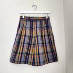 American Vintage Vintage GAP 90s High Waisted Plaid Pleated Shorts Muted Yellow Green Blue 2 Photo 8