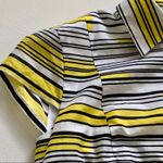 Nine West Dress Yellow Black White Striped Cap Sleeve Summer Dress Size 4 NEW Photo 10