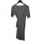 Motherhood Maternity  Black Geometric Print Short Sleeve Wrap Dress Womens Medium Photo 2
