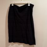 Elie Tahari  Black Textured Pencil Skirt Size XL Photo 2