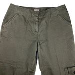 J. Jill Cropped Wide Leg Cargo Pants Ribbed Cotton Beechwood Size 10P Brown Photo 1