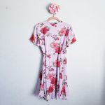 Anthropologie All In Favor Isabella Purple Floral Wrap Mini Dress Photo 7