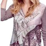 Anthropologie Akemi + Kin Fauna Leopard Jungle Print Henley Top Photo 1