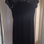 My Michelle  Dress Womens Black Witchy Goth Whimsigoth Maxi Velour Sheer Sz 13 14 Photo 0