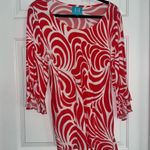 Escapada | Red and White Patterned Tunic | XL Photo 0