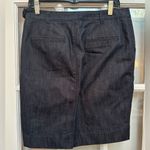 Lilly Pulitzer Vintage Skirt Dark Gray Twill Denim Pencil Lion Button Size 8 Med Photo 2