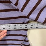 Maeve NWT  Half-Sleeve Henley Tee purple striped size Large antropologie Photo 10