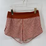 Athleta  Run With It Printed‎ 3.5" Shorts XS Cheetah Rust Orange Photo 1