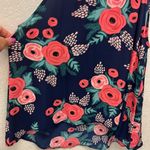 Paper Crown x Rifle Paper Company Rose Floral Design High Low Tank Blouse XS Blue Photo 3