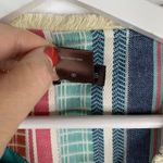 Multiples  Size L Blazer Jacket Crochet Fringe Striped Print Open Front Lined Photo 3