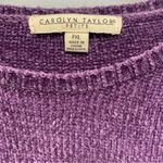 Carolyn Taylor  Purple Striped Crew Neck Sweater Photo 1